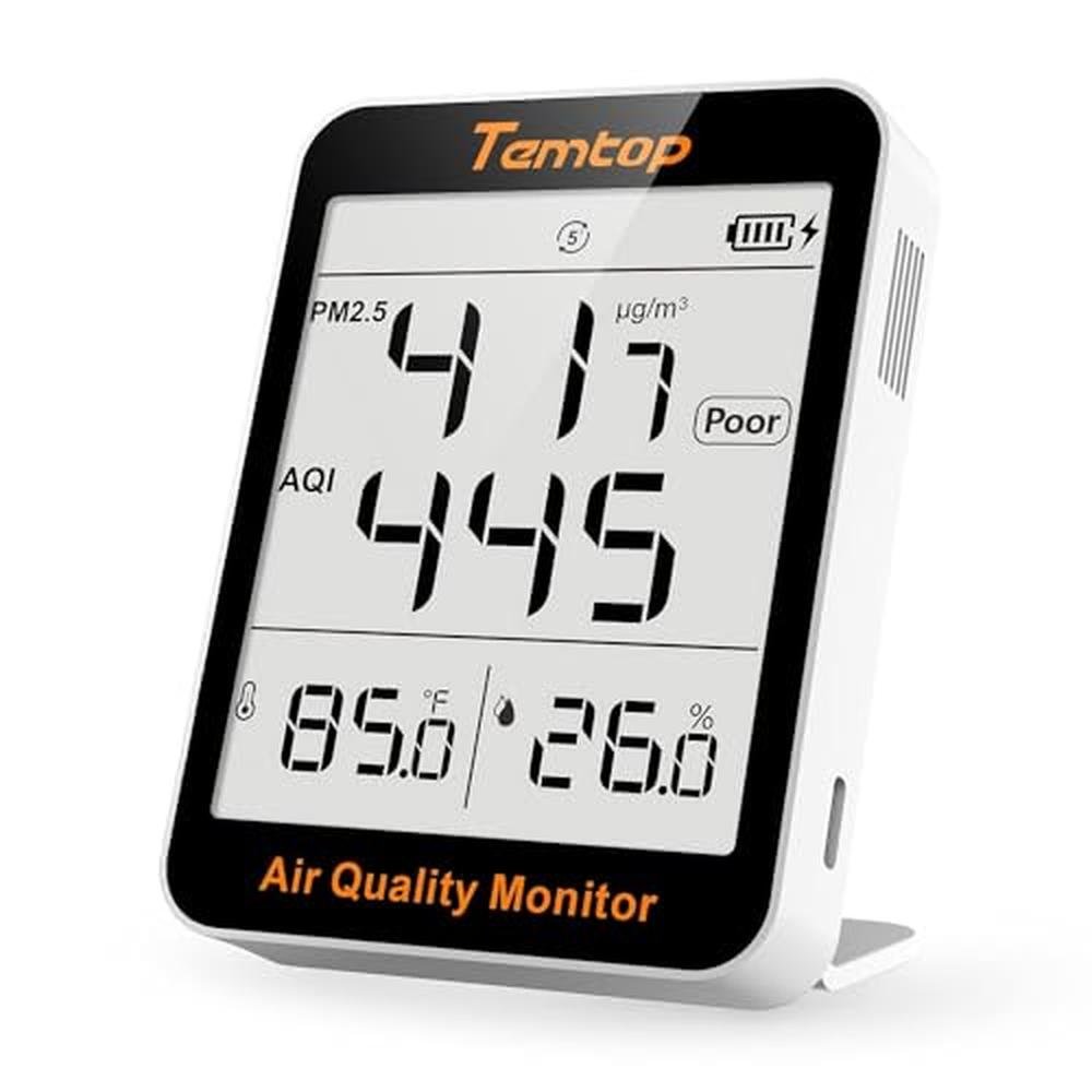 Air Quality Monitor: Temtop S1 Portable AQI PM2.5 Detector – Front View