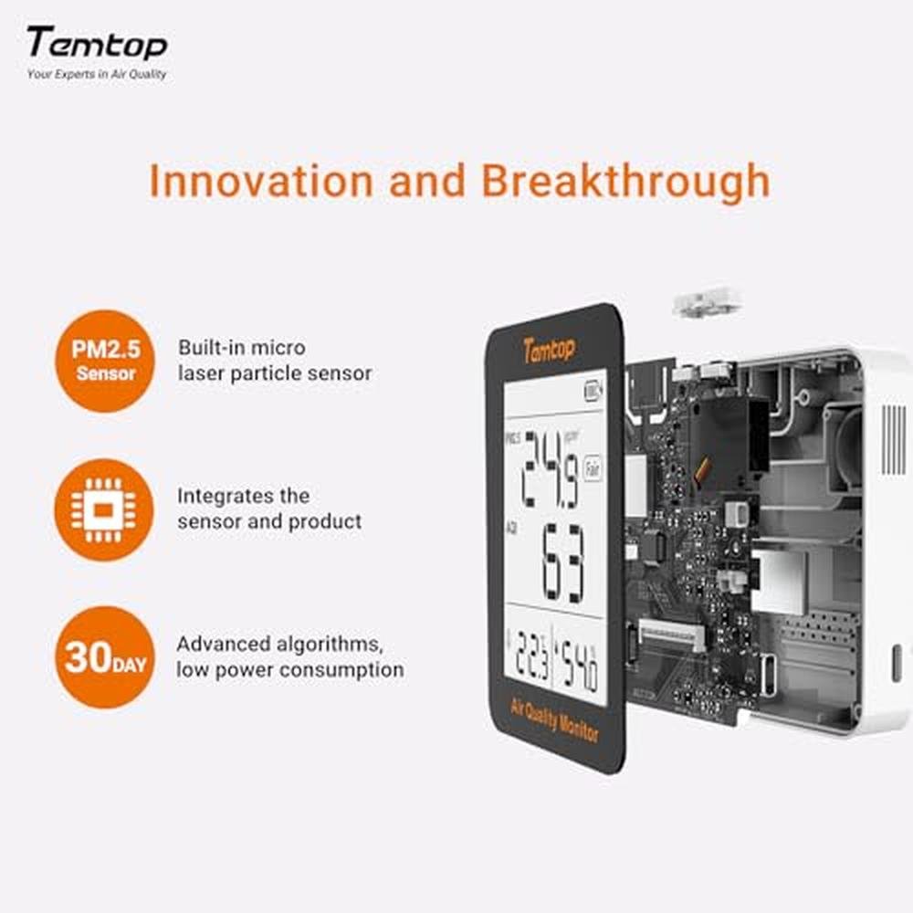 Air Quality Monitor: Temtop S1 Portable AQI PM2.5 Detector – In Use
