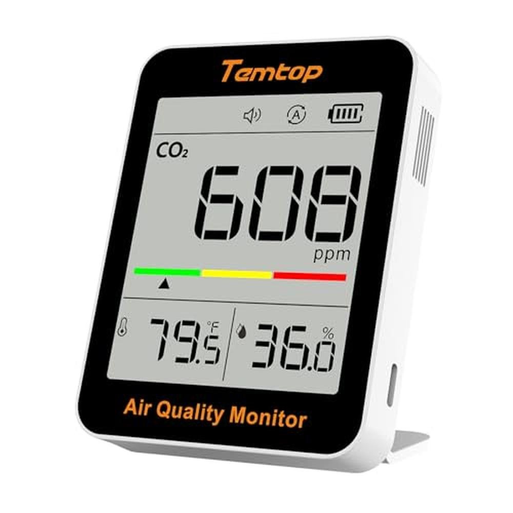 CO2 Monitor: Temtop C1 Dual Pack Indoor Air Quality Monitor – Front View