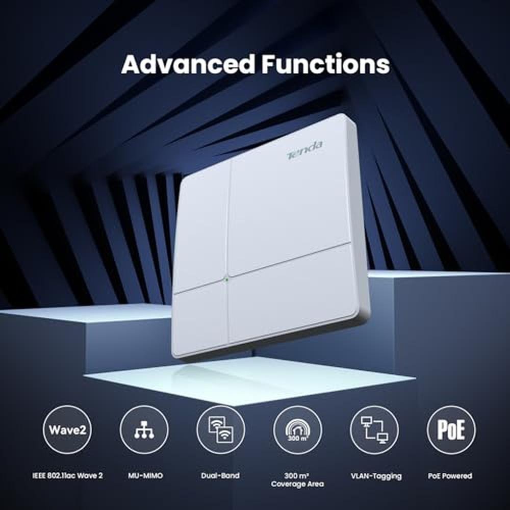 Tenda AC1200 WiFi Access Point – Side View