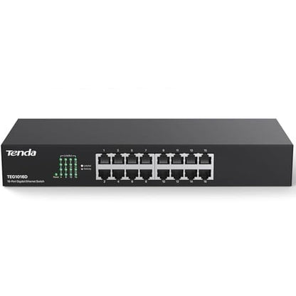 Switch Tenda: Tenda TEG1016D Unmanaged 16 Port Gigabit – Front View