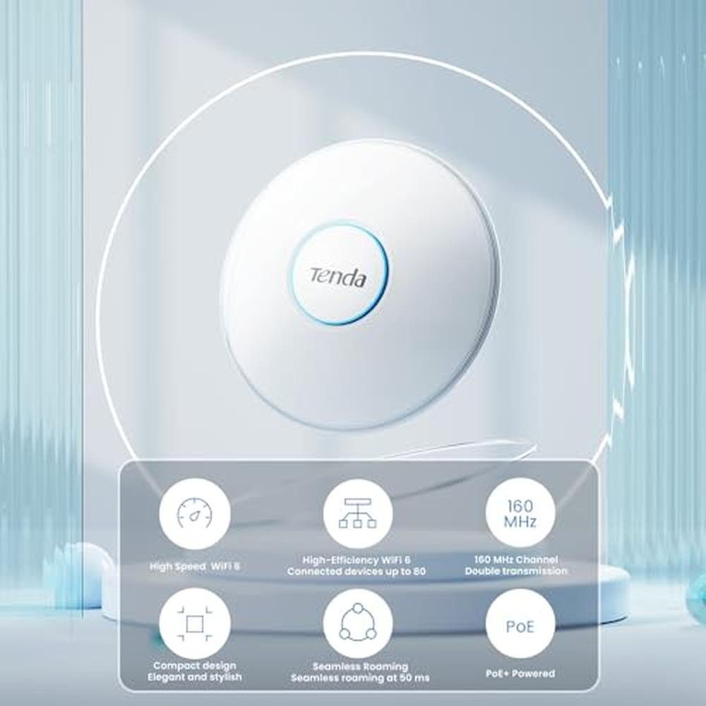 Tenda WiFi 6 AX3000 Wireless Access Point – Side View