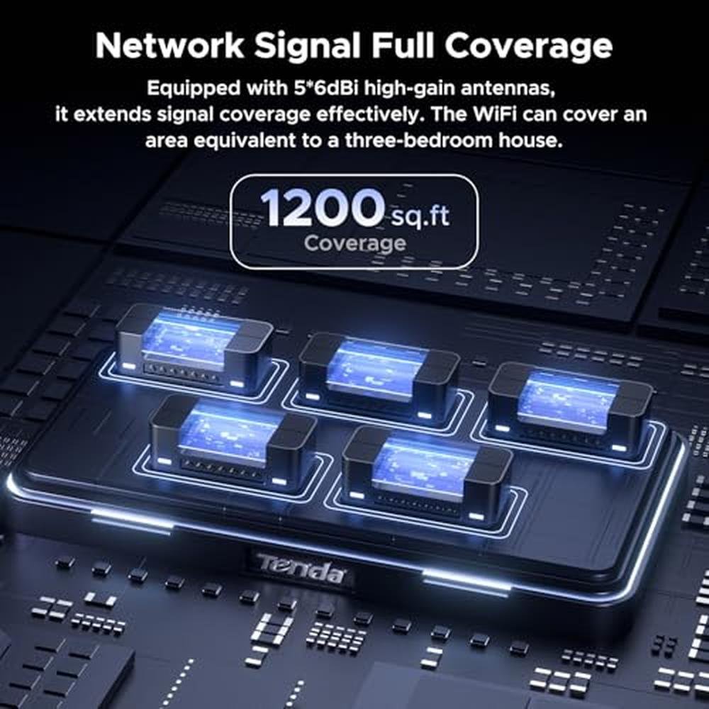 Tenda WiFi 6 Router: AX3000 Dual Band Gigabit Wireless – In Use