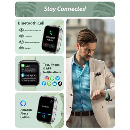 Tensky Smart Watch: Tensky Model with 1.8 Touch Screen – Side View