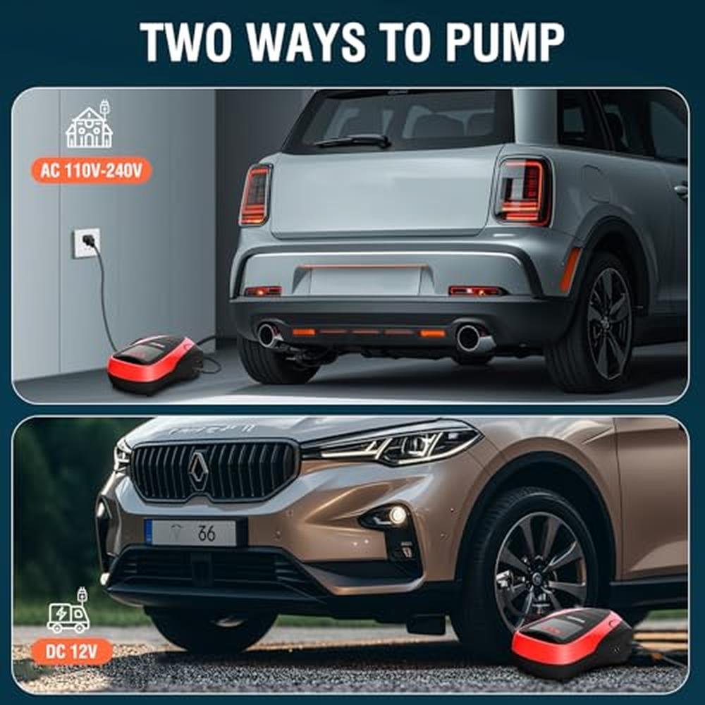 Tire Air: TEROMAS Portable Air Compressor – Side View