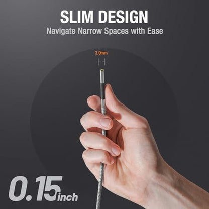 Teslong 3.9mm: Two-Way Articulating Borescope with Light – Close-up Detail