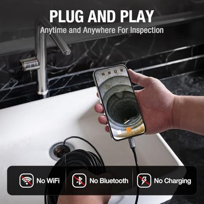 Teslong 50FT: USB-C Borescope Camera with Light – Packaging