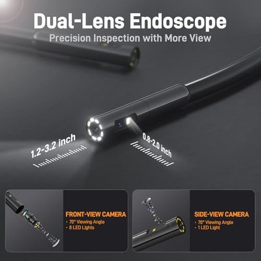 Teslong Dual Lens Endoscope: Teslong Dual Lens 360 – Side View
