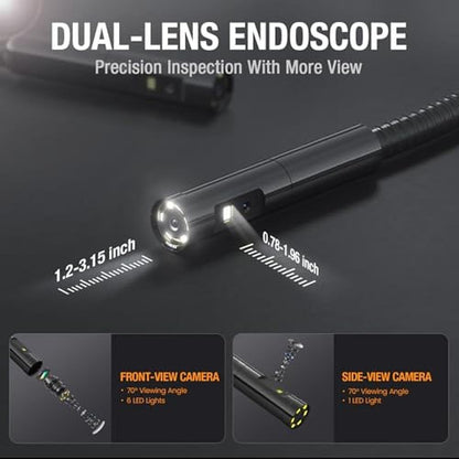 Teslong Inspection Camera: NTS300 5 IPS Dual Lens Borescope – Side View