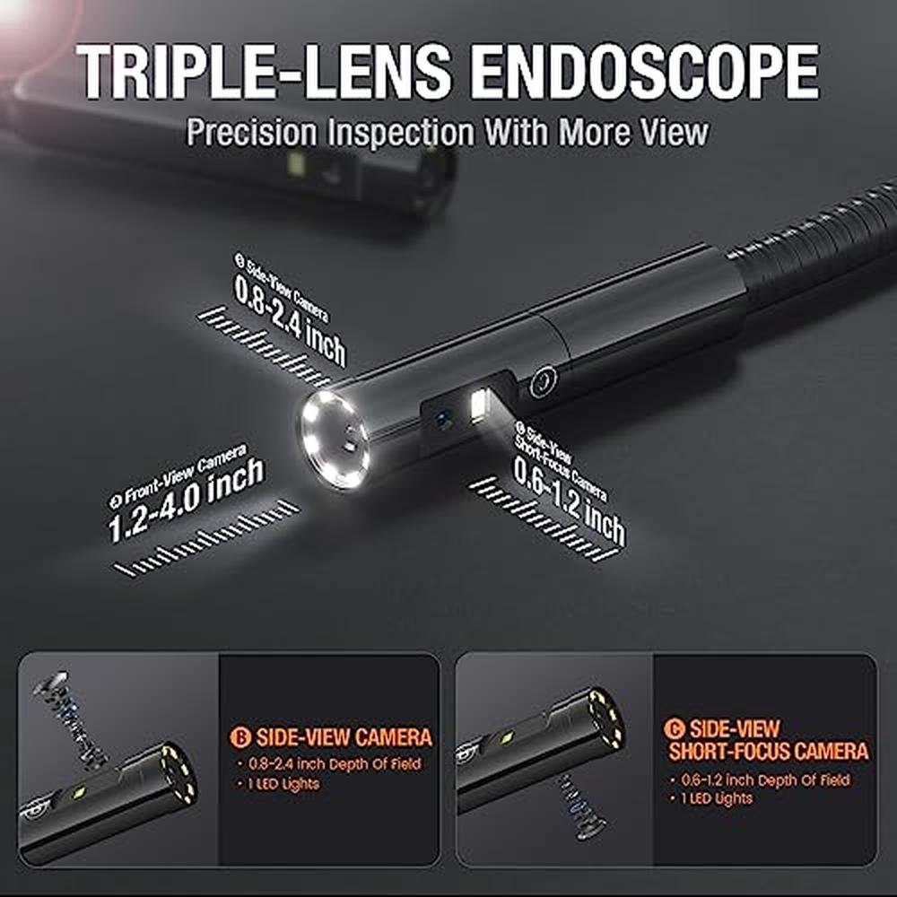 Mechanic Teslong: Teslong Triple Lens Borescope 1080P HD – Close-up Detail