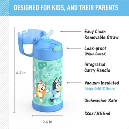Water Bottle: Thermos Funtainer 12 Ounce Kids Stainless – Side View