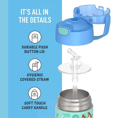 Water Bottle: Thermos Funtainer 12 Ounce Kids Stainless – In Use