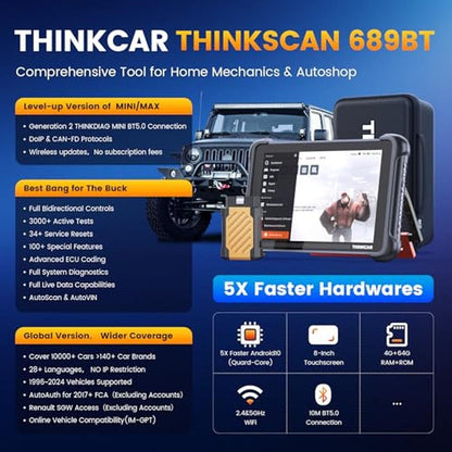 Thinkcar Tool: THINKSCAN 689BT Bidirectional Scan Tool – Side View