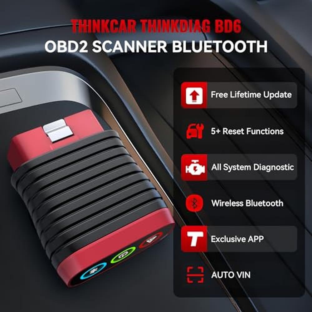 OBD2 Scanner: THINKCAR THINKDIAG BD6 Bluetooth Wireless – Side View