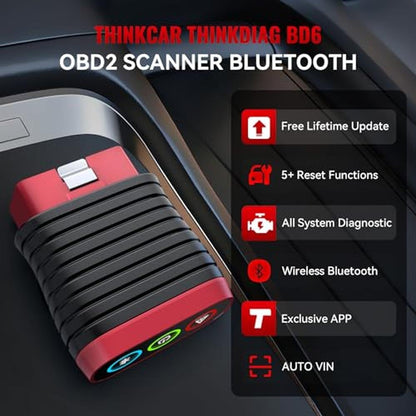 OBD2 Scanner: THINKCAR THINKDIAG BD6 Bluetooth Wireless – Side View