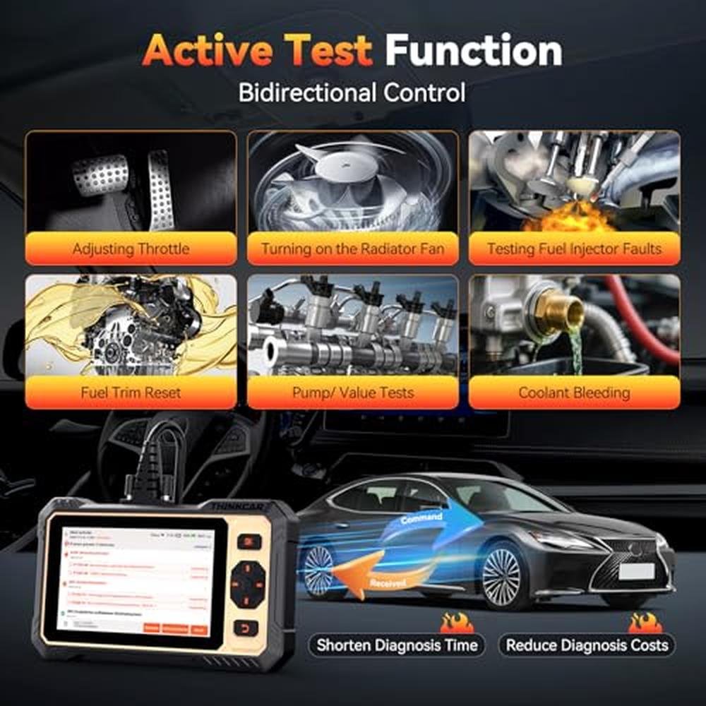 Scanner Car: THINKCAR THINKSCAN 662 OBD2 Diagnostic Tool – Side View