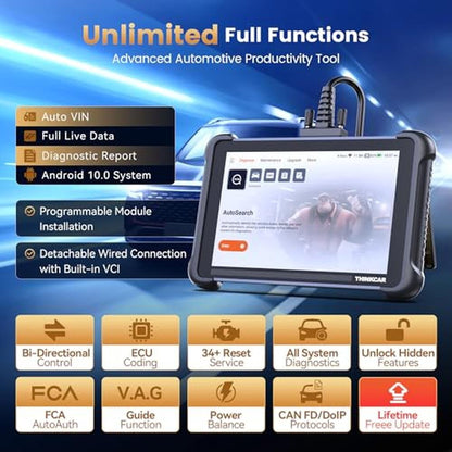 OBD2 Scanner: THINKCAR THINKSCAN 689 Bidirectional Scan Tool – Side View