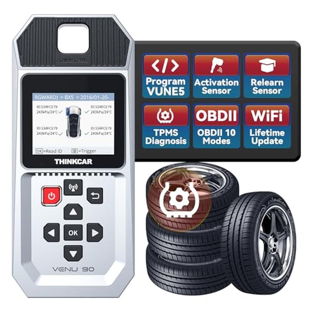 TPMS: THINKTPMS VENU90 OBD2 Scanner Diagnostic Tool – Front View