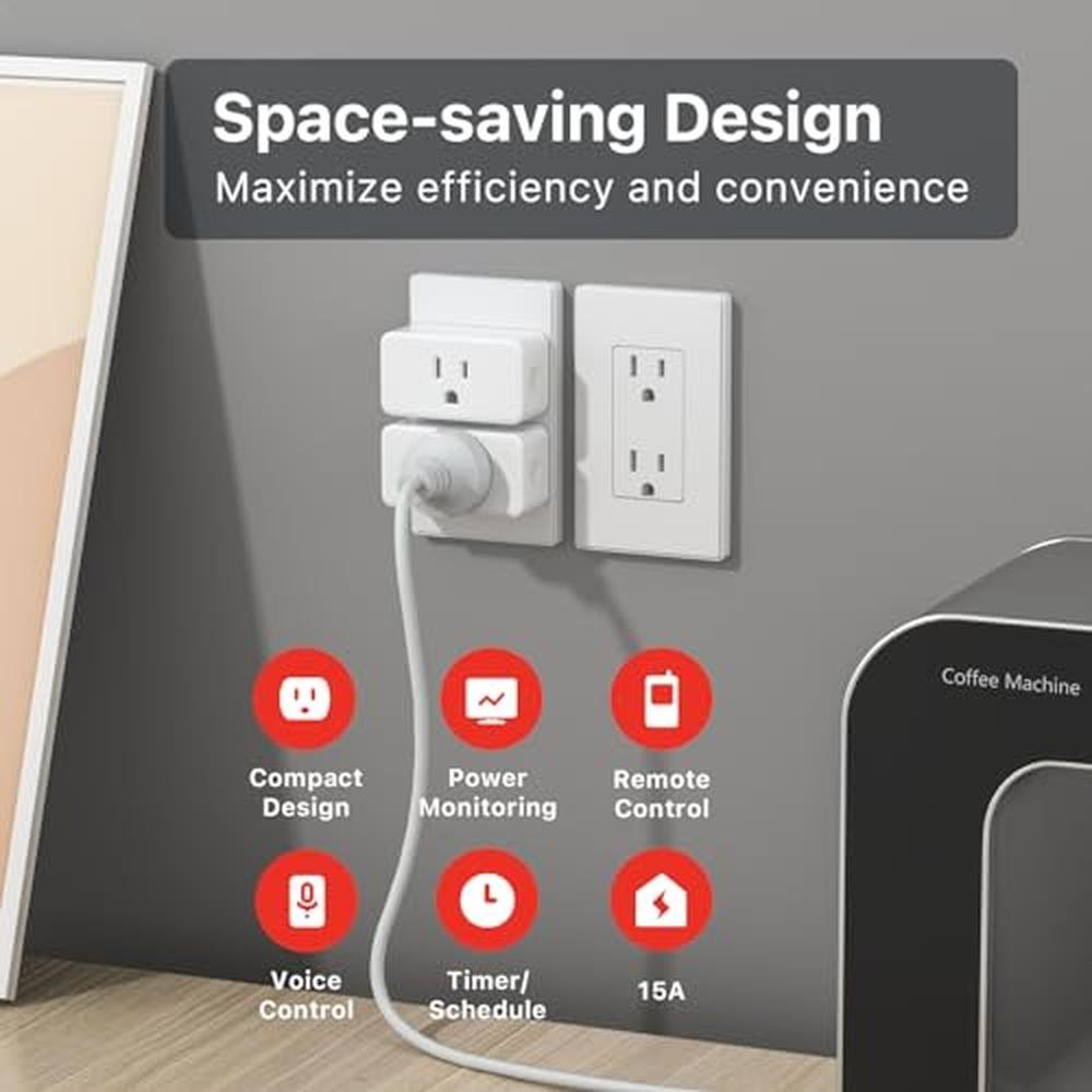 THIRDREALITY ZigBee Smart Plug 4 Pack with Real-time Energy – Side View