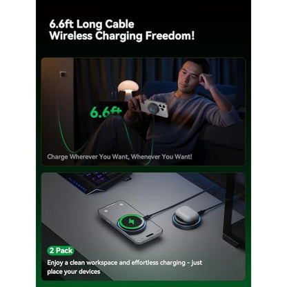THREEKEY for MagSafe Charger: 2 Pack Qi2 25W Fast Charging – Packaging
