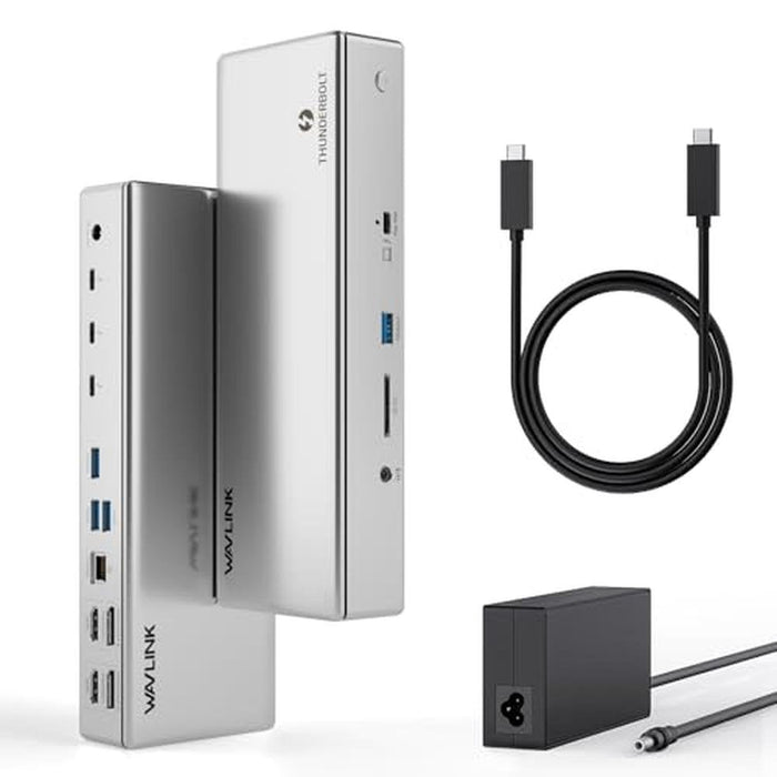 Thunderbolt 4 Dock: Wavlink Docking Station with Quad 4K – Front View