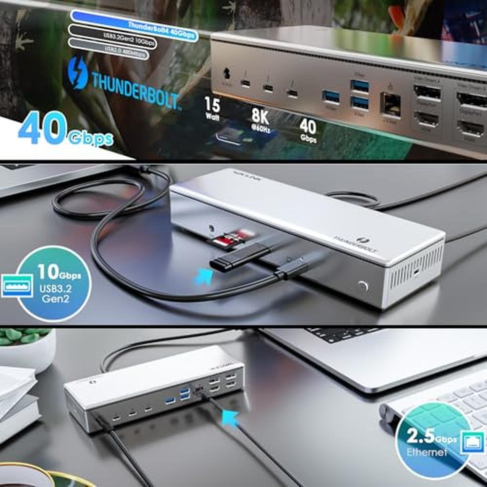 Thunderbolt 4 Dock: Wavlink Docking Station with Quad 4K – Packaging