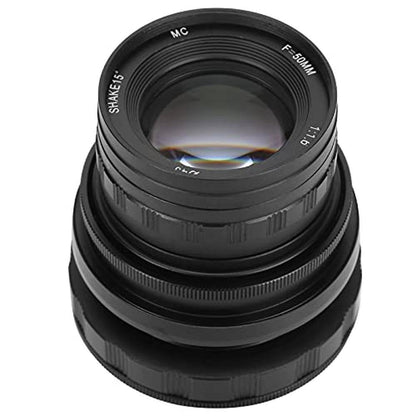 Tilt Shift Lens: 50mm F1.6 M Mount Manual Full Frame Lens – Front View