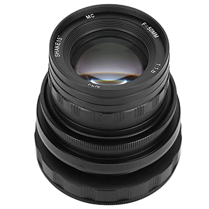 Tilt Shift Lens: 50mm F1.6 M Mount Manual Full Frame Lens – Front View
