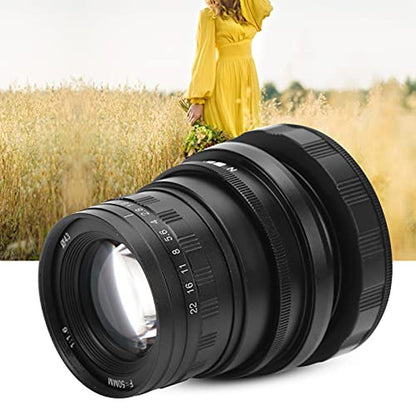 Tilt Shift Lens: 50mm F1.6 M Mount Manual Full Frame Lens – Side View