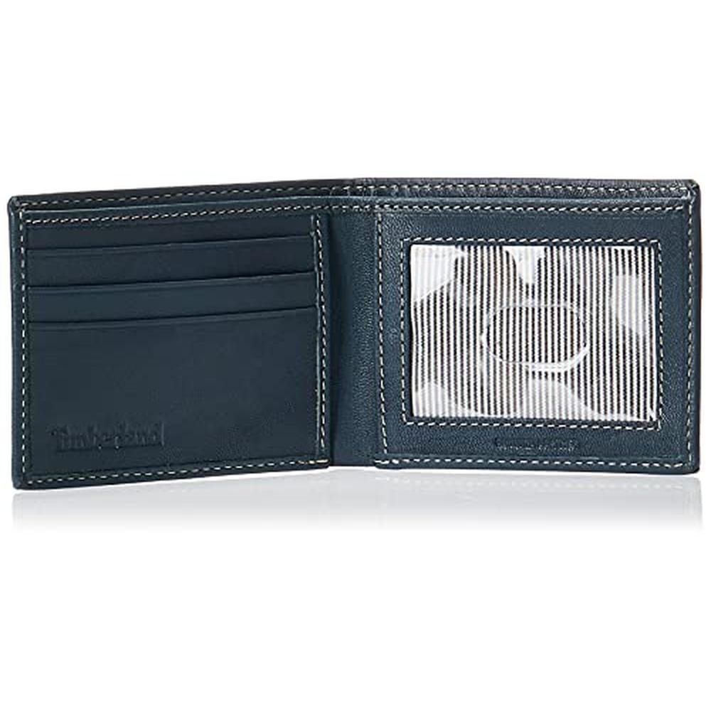 Timberland Men: Blix Slimfold Leather Wallet Navy – Packaging