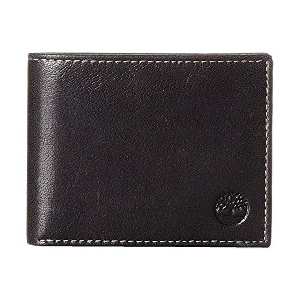 Timberland Men: S Leather Passcase Bifold Wallet Hybrid – Front View