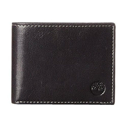 Timberland Men: S Leather Passcase Bifold Wallet Hybrid – Front View