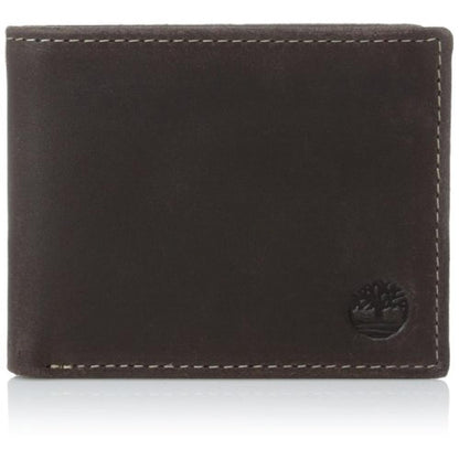 Timberland Men: Leather Wallet with Attached Flip Pocket – Front View