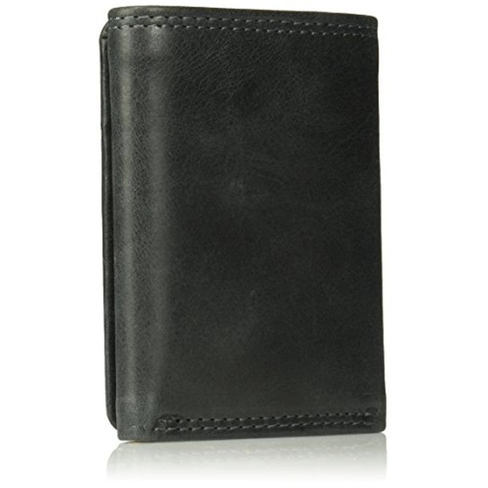 Timberland PRO Men's Leather RFID Trifold Wallet with ID – Side View
