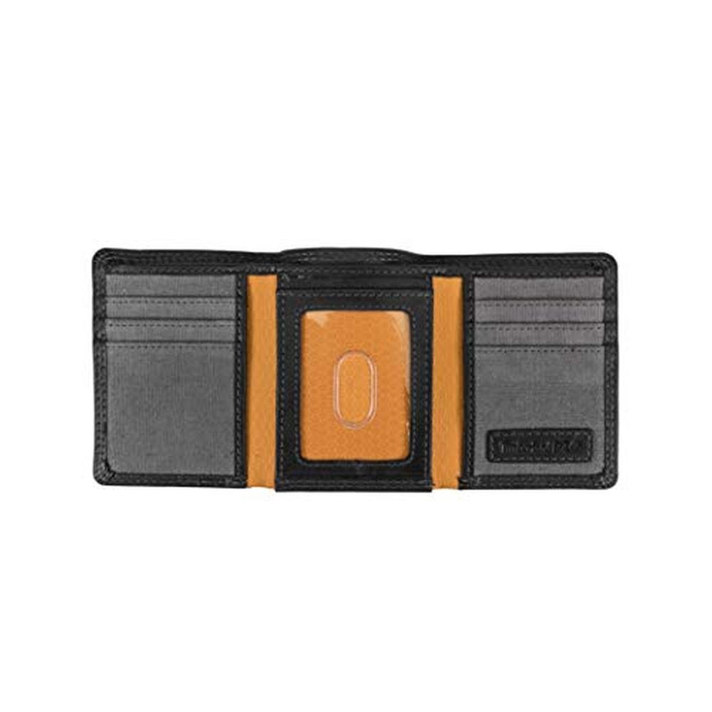 Timberland PRO Men's Leather RFID Trifold Wallet with ID – In Use