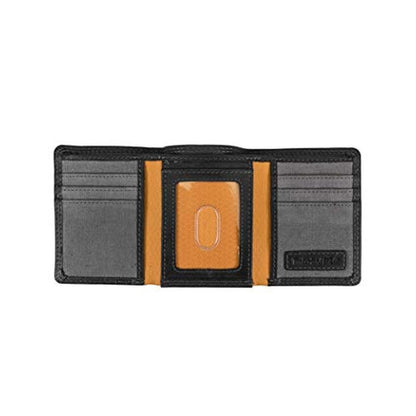 Timberland PRO Men's Leather RFID Trifold Wallet with ID – In Use
