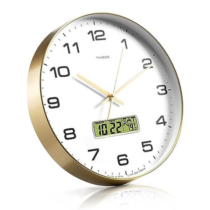 Timeless Wall Clock: TIMESS 14 Large Dial Non-Ticking – Side View