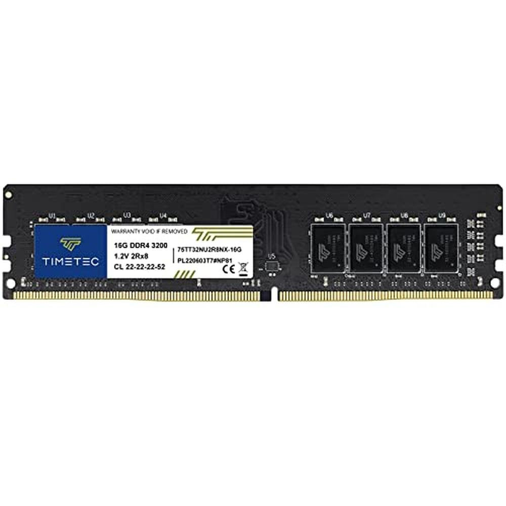 Timetec 16GB DDR4 3200MHz (or 2933MHz or 2666MHz) PC4-25600 – Front View