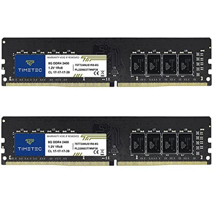Timetec 16GB KIT(2x8GB) DDR4 2400MHz PC4-19200 Non-ECC – Front View