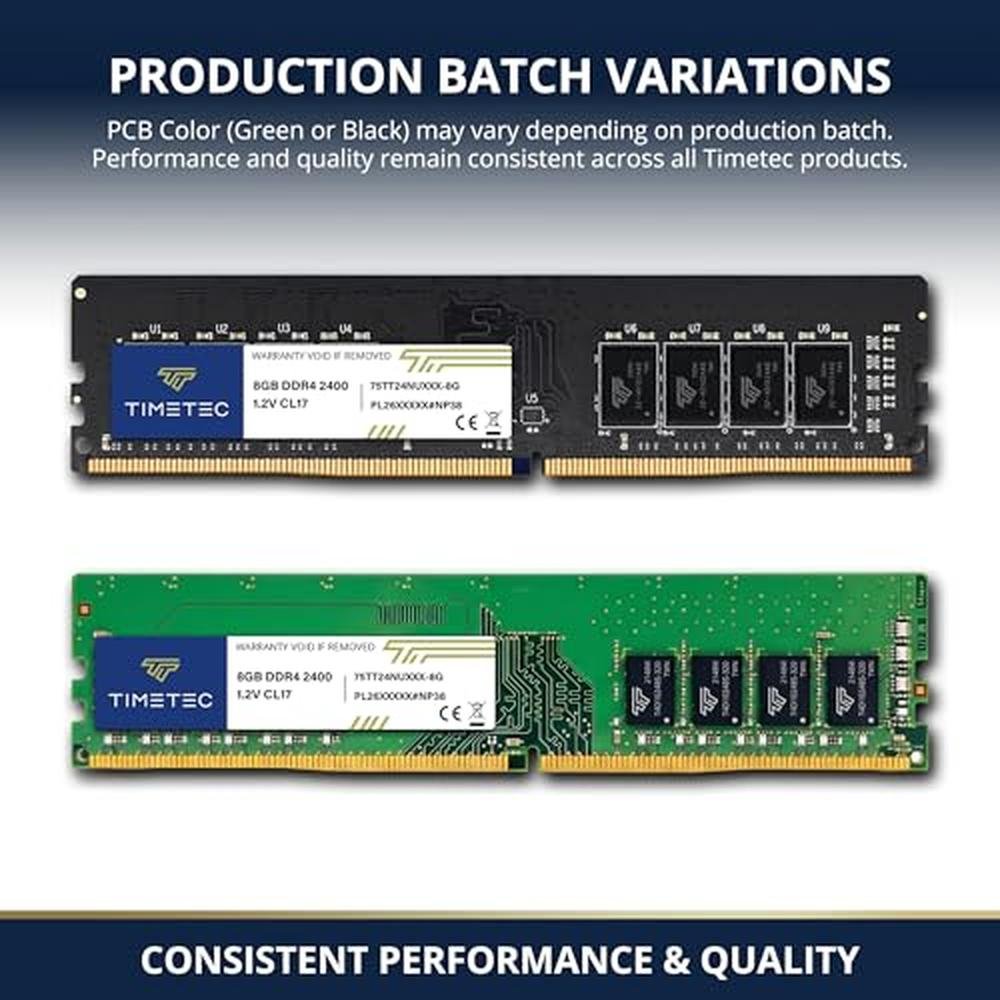Timetec 16GB KIT(2x8GB) DDR4 2400MHz PC4-19200 Non-ECC – Side View