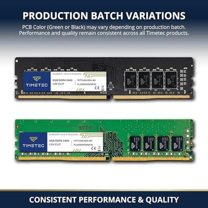 Timetec 16GB KIT(2x8GB) DDR4 2400MHz PC4-19200 Non-ECC – Side View