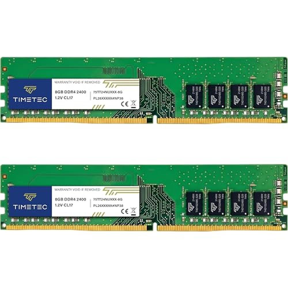 Timetec 16GB KIT(2x8GB) DDR4 2400MHz PC4-19200 Non-ECC – Close-up Detail