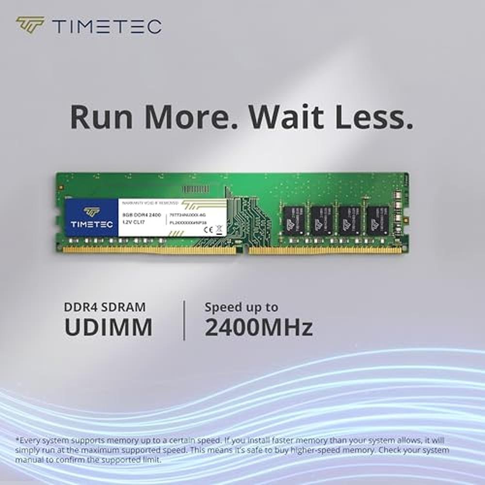 Timetec 16GB KIT(2x8GB) DDR4 2400MHz PC4-19200 Non-ECC – In Use