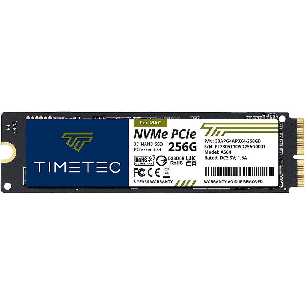 2013 Mac Upgrade: Timetec 256GB MAC SSD NVMe PCIe Gen3x4 – Front View