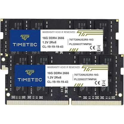 Timetec Elite DDR4 32GB Kit (2 x 16GB) 2666MHz (DDR4-2666) – Front View