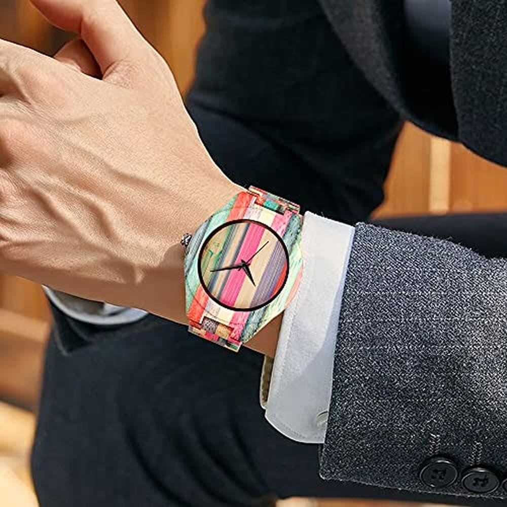 Watch Tiong: Tiong Colored Wooden Men's Watch Quartz – Packaging