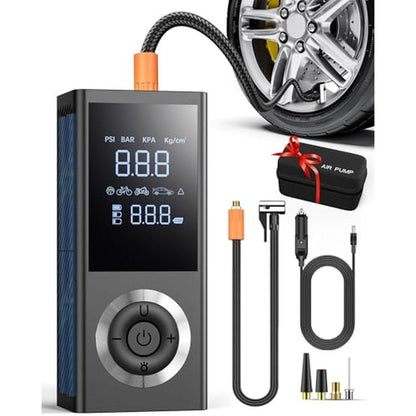 Air Car Compressor: Portable 150 PSI Smart Air Pump for Car – Front View