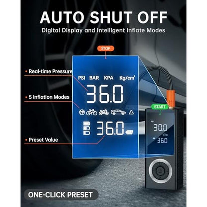 Air Car Compressor: Portable 150 PSI Smart Air Pump for Car – Packaging