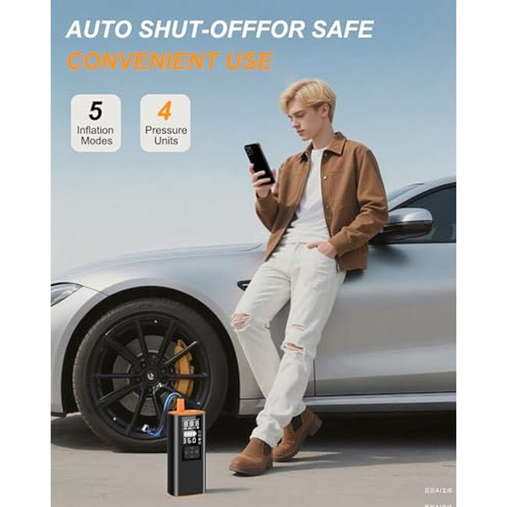 Air Car Solution: Tire Inflator Portable Air Compressor – In Use