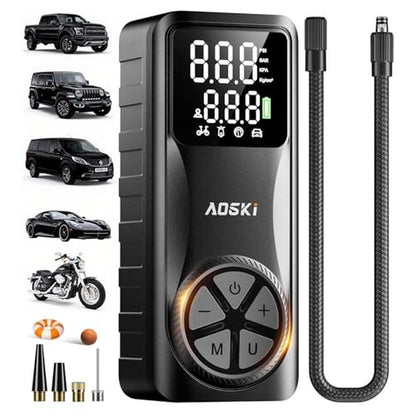 Air Tire Pump: Portable Air Compressor 150PSI Fast – Front View